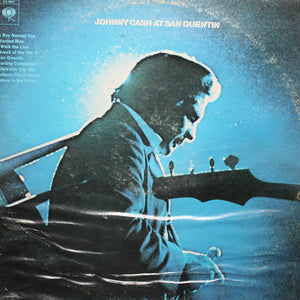 Johnny Cash - Live At San Quentin - Handmade Vinyl Record Clock Using Original LP